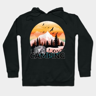 I Love Camping T Shirt Funny Summer Outdoor Forest Tee Camp in Tents Hoodie